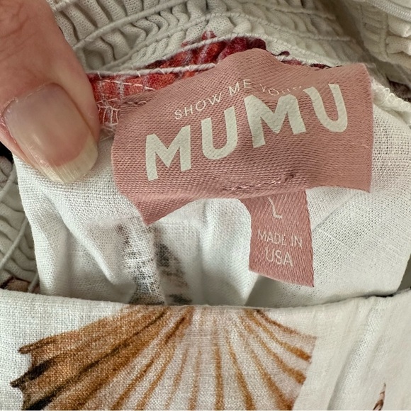 Show Me Your Mumu Seashell Long Maxi Dress SZ L - Picture 6 of 6